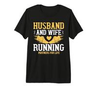 Husband and Wife Running Partners for Life Runner Life T-Shirt Haut de Gamme