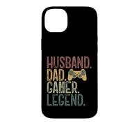 Husband Dad Gamer Legend Funny Gaming Dad Retro Coque pour iPhone 14 Plus