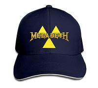 Huseki Megadeth Rock Band Peaked Adjustable Baseball Caps Hats Navy