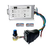 HUSETOO Contrôleur de vitesse de moteur DC, DC 12 V 24 V 36 V 48 V 60 V Régulateur de largeur d'impulsion du moteur Régulateur de vitesse variable (commutateur 1200 W 20 A CW/CCW et interrupteur de