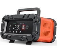 Husgw Chargeur Batterie Lithium 12V/24V 10A,Chargeur de Batterie Intelligent avec Automatique Réparation Fonction et Écran LCD,Chargeur Batterie Auto pour Voiture,Moto,Camion,AGM,Gel,SLA(4-200AH)