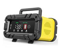 Husgw 12v/24v 20A Chargeur Batterie Voitures, Chargeur Intelligent Batterie avec Automatique Réparation Fonction et Écran LCD, Chargeur Batterie Lithium pour Voiture Moto Camion,AGM,Gel,SLA