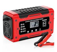 Husgw 12V6A Chargeur Batterie Moto, Maintien de Chargeur Batterie avec Réparation Automatique, Écran LCD, Chargeur de Batterie Intelligent pour Voiture,Moto,Camion,AGM,Gel,Wet,SLA(4Ah-100Ah)