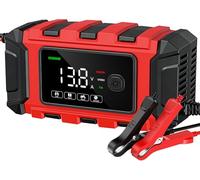 Husgw 12V6A Chargeur Batterie Moto, Maintien de Chargeur Batterie avec Réparation Automatique, Écran LCD, Chargeur de Batterie Intelligent pour Voiture,Moto,Camion,AGM,Gel,Wet,SLA(4Ah-100Ah)