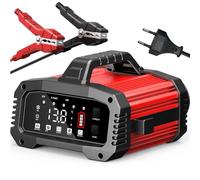 Husgw 25A Chargeur Batterie Voiture 12V/24V, Chargeur Batterie Lithium avec Réparation Automatique, Écran LCD, Booster Démarrage Assisté en 200 Secondes, Chargeur pour Voiture,Moto,Camion,LiFePO4,AGM
