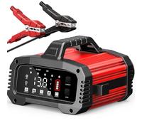 Husgw 25A Chargeur Batterie Voiture 12V/24V, Chargeur Batterie Lithium avec Réparation Automatique, Écran LCD, Booster Démarrage Assisté en 200 Secondes, Chargeur pour Voiture,Moto,Camion,LiFePO4,AGM