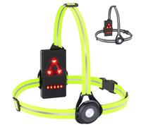 Husgw Lampe de Course à Pied, LED Rechargeable par USB pour Poitrine, Réglable à 90°, 200 Lumens, Éclairage pour Course avec Bandes Réfléchissantes,Lampe Running pour Jogging, Sports Extérieur