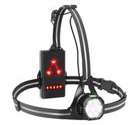 Husgw Lampe Torse Running, 7 LED pour Poitrine Super Lumineux et Léger, USB Lumiere pour Courir Étanche avec Bandes Réfléchissantes, 10H d'Autonomie Max pour Course/Urgence/Marche/Vélo, Noir