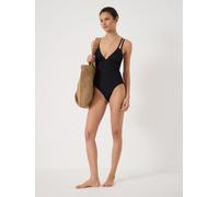 Hush Hush Black Dina Crinkle Double Strap Swimsuit