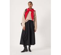 Hush Hush Black Ivy Pleated Wool-Blend Midi Skirt Black M (EU 40-42)