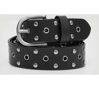 Hush Hush Black Leather Studded Eyelet Belt