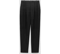Hush Hush Black Noa Wool Blend Tapered Leg Trousers