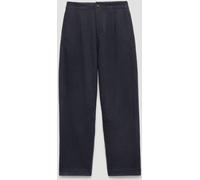Hush Hush Blue Boiled Wool Barrel Leg Trousers
