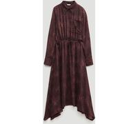Hush Hush Blue Chiffon Hanky Hem Maxi Dress Blue S-M (EU 36-42)