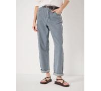 Hush Hush Blue Stripe Button Fly Boyfriend Jean