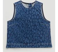 Hush Hush Blue Valerie Leopard Print Denim Top
