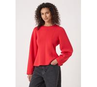 Hush Hush Bright Red Scuba Peplum Jersey Top