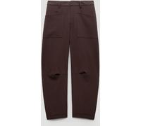 Hush Hush Brown Cordi Barrel Leg Tailored Trousers