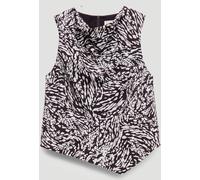 Hush Hush Brown Estie Cowl Neck Shell Top