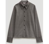 Hush Hush Brown Fitted Check Jersey Shirt Brown large