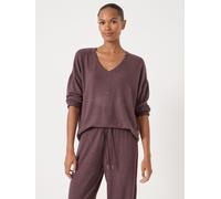 Hush Hush Brown Gillian Supersoft V-Neck Top