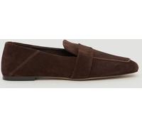 Hush Hush Brown Sora Square-Toe Suede Loafers Brown EU 40 (UK 7)