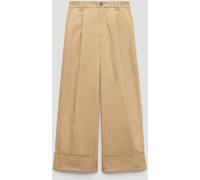 Hush Hush Brown Tori Turn Up Wide Leg Trousers