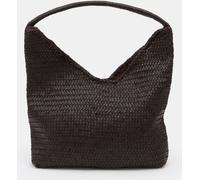 Hush Hush Burgundy Red Leather Weave Tote