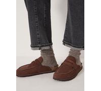 Hush Hush Dark Brown Rune Suede Padded Mules Dark Brown EU 40 (UK 7)