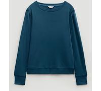 Hush Hush Dark Teal Blue Emily Puff Sleeve Jersey Top