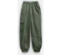 Hush Hush Green Ava Washed Cargo Trousers