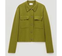 Hush Hush Green Bobbie Shirt Shacket With Wool