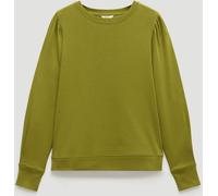 Hush Hush Green Emily Puff Sleeve Cotton Jersey Top