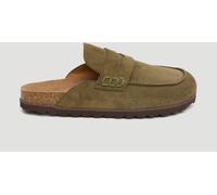 Hush Hush Green Rune Suede Padded Mules Green EU 40 (UK 7)
