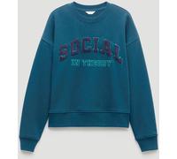 Hush Hush Green Social In Theory Graphic Sweatshirt