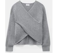 Hush Hush Grey Bronte Cross Front Knit Jumper