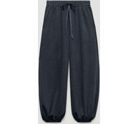 Hush Hush Grey Taylor Check Balloon Hem Jersey Trousers