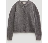 Hush Hush Grey Wool Blend Long Sleeve Crew Neck Cardigan