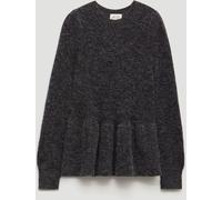 Hush Hush Grey Wool Blend Peplum Top