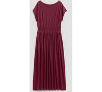 Hush Hush Maroon Red Fiya Smocked Waist Cotton Jersey Dress Maroon Red M (EU 40-42)