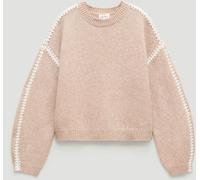 Hush Hush Natural Whitney Whipstitch Knitted Jumper