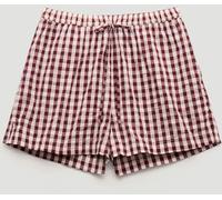 Hush Hush Red Ernie Gathered Gingham Beach Shorts Red L-XL (EU 44-50)