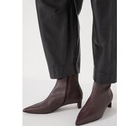 Hush Hush Red Leather Sock Fit Boots