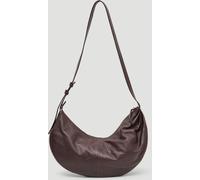 Hush Hush Red Romy Ruched Leather Crescent Bag