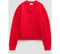 Hush Hush Red Wool Blend Long Sleeve Crew Neck Cardigan