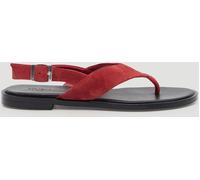 Hush Hush Ruby Red Zenya Suede Toe Post Sandals