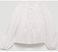 Hush Hush White Beck Cotton Peplum Blouse