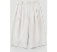 Hush Hush White Linen Blend Lya Bermuda Shorts White EU 40 Short (UK 12 S)