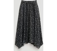 Hush Jupe en mousseline imprimée Hush à ourlet mouchoir Noir Small-Medium (EU 36-42)