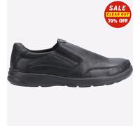 Hush Puppies Aaron Hommes Mémoire Mousse Décontracté à Enfiler Robe Shoes Noir